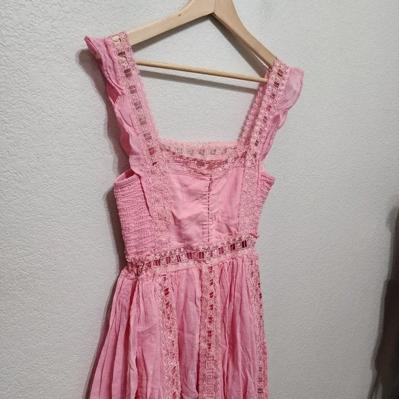 Free People Verona Pink Boho Dress Size XS - Picture 6 of 13